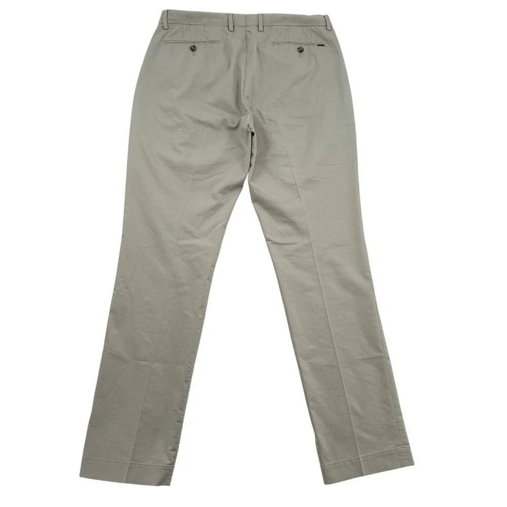 Polo Ralph Lauren Men  34x34 Stretch Straight Fit Chino Pants Tan Khaki Preppy